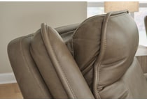 malcesine brown power leather reclining console loveseat   