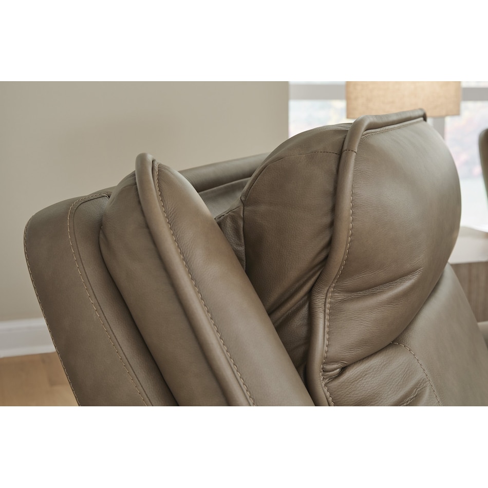 malcesine brown power leather reclining console loveseat   