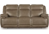malcesine brown power leather reclining sofa   