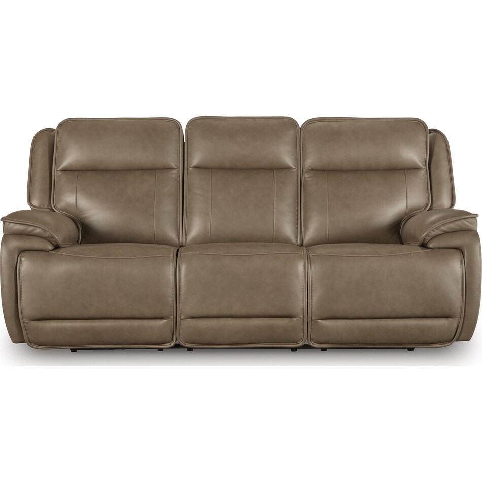 malcesine brown power leather reclining sofa   