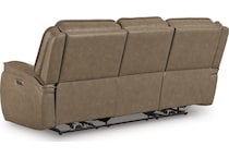 malcesine brown power leather reclining sofa   