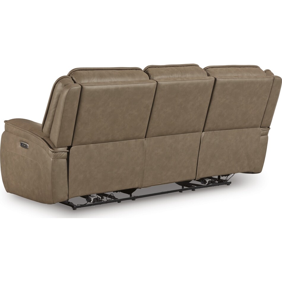 malcesine brown power leather reclining sofa   