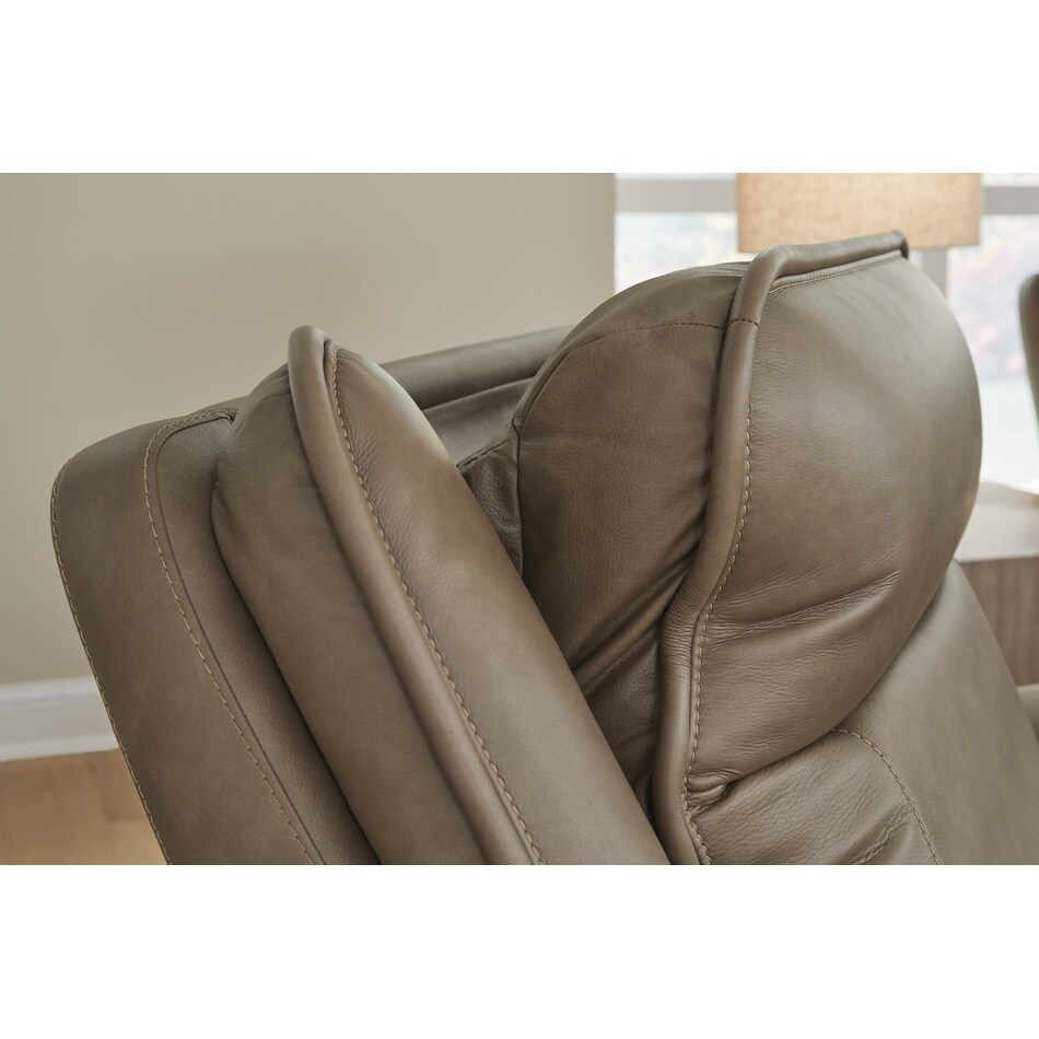 malcesine brown power leather reclining sofa   