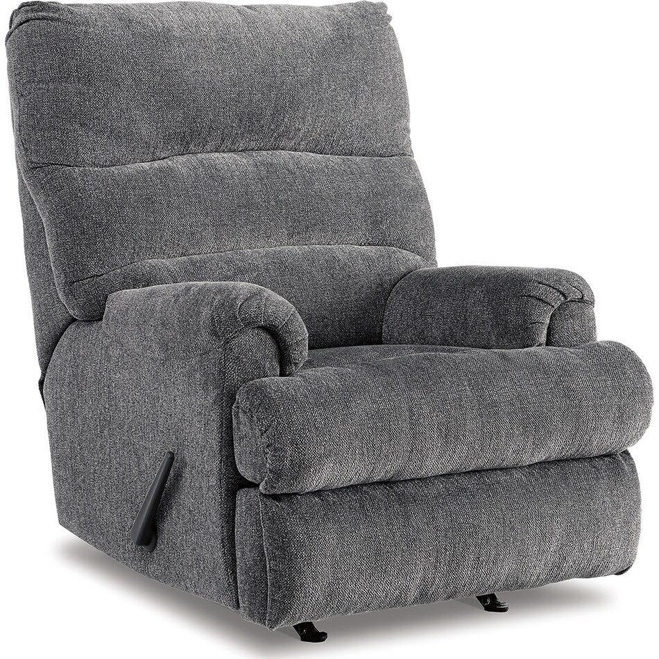 man fort graphite rocker recliner   