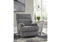 man fort grey rocker recliner   
