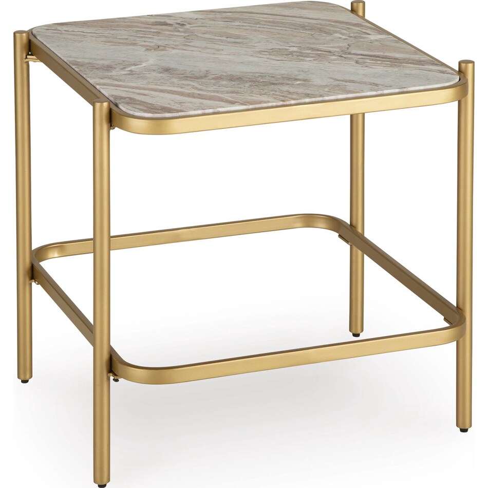 manor stone gold natural end table   