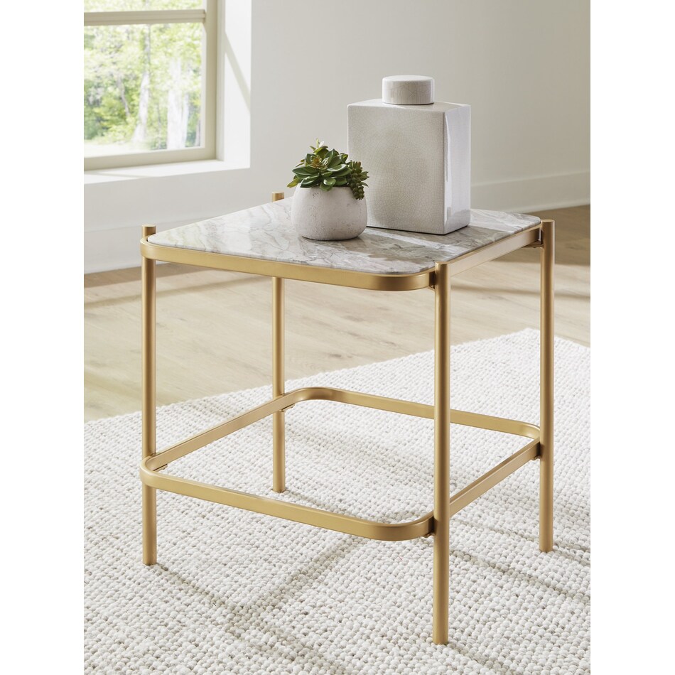 manor stone gold natural end table   