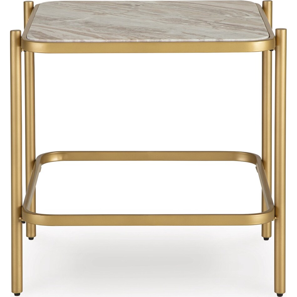 manor stone gold natural end table   