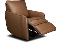 maple fawn leather rocker recliner   