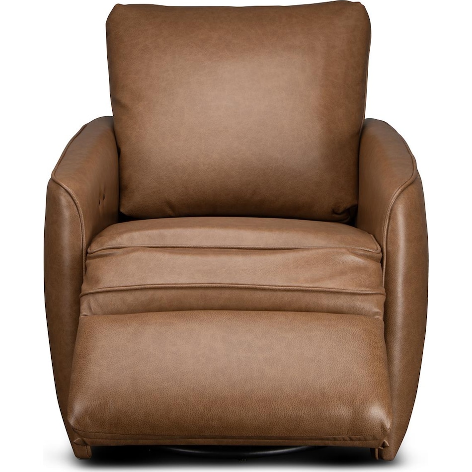 maple fawn leather rocker recliner   