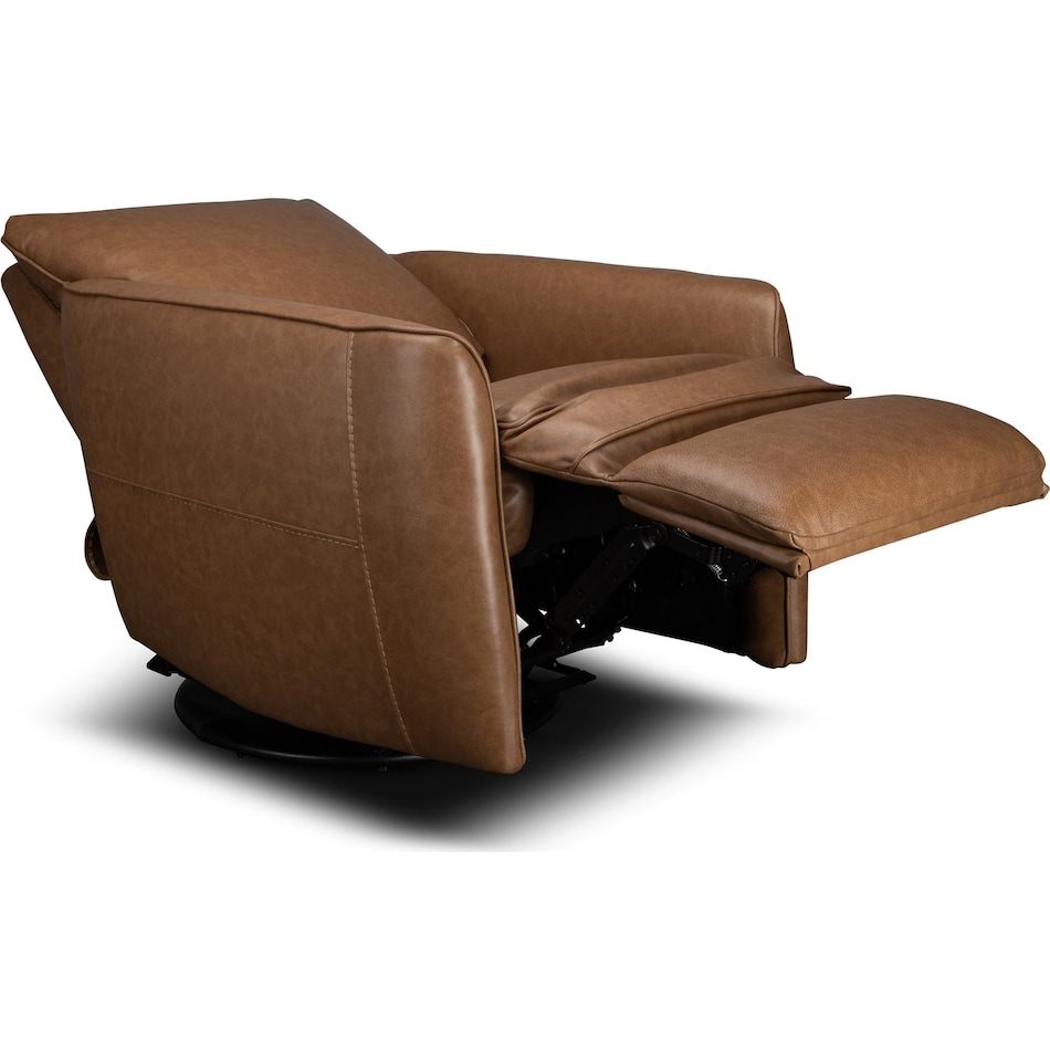 maple fawn leather rocker recliner   