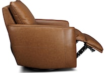 maple fawn leather rocker recliner   