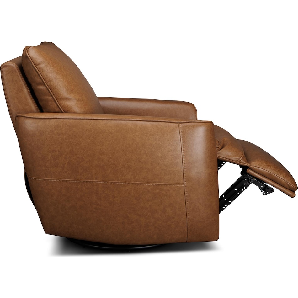 maple fawn leather rocker recliner   