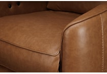 maple fawn leather rocker recliner   