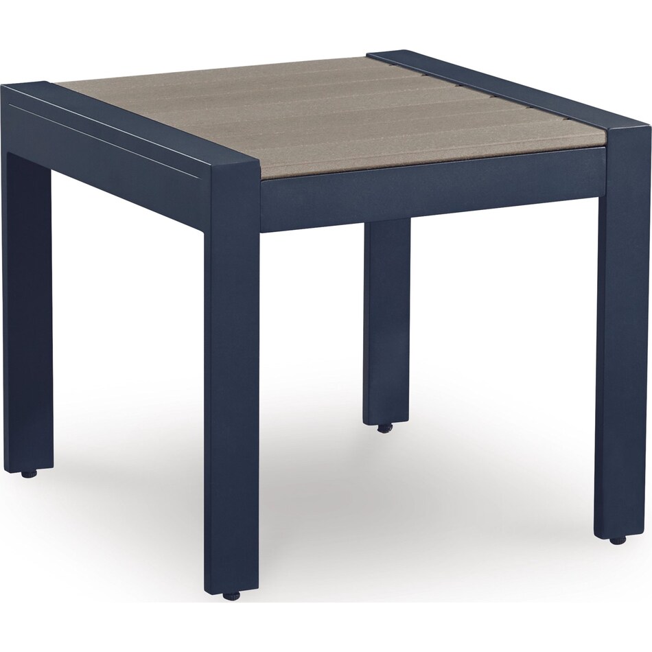 marby shores blue gray end table   