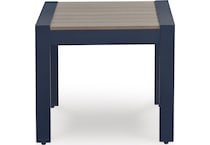 marby shores blue gray end table   