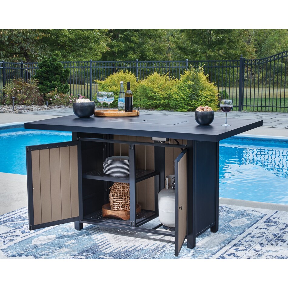 marby shores blue gray fire pit   