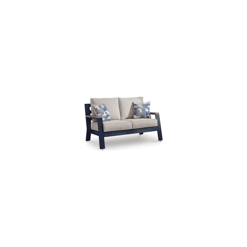 marby shores blue gray loveseat   