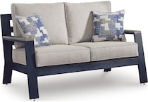 marby shores blue gray loveseat   