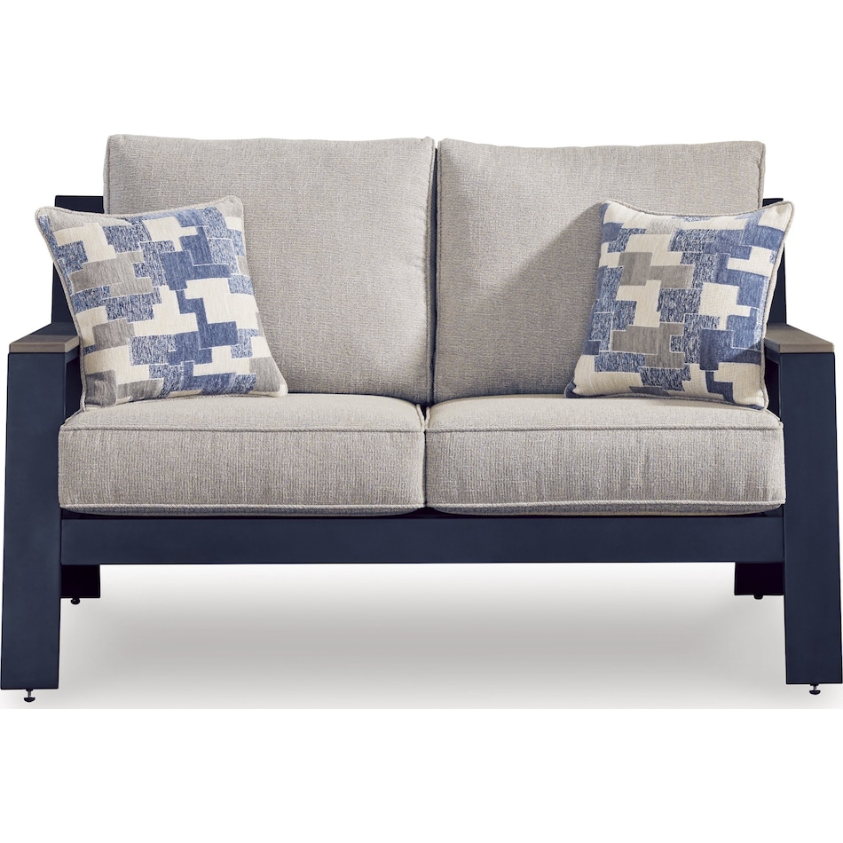 marby shores blue gray loveseat   