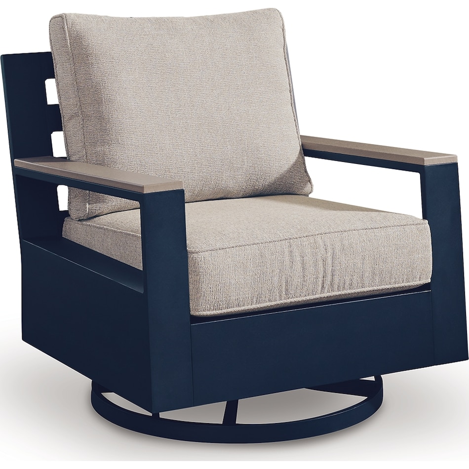 marby shores blue gray swivel chair   