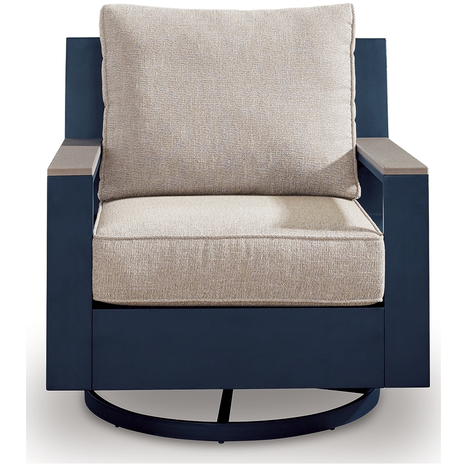 marby shores blue gray swivel chair   