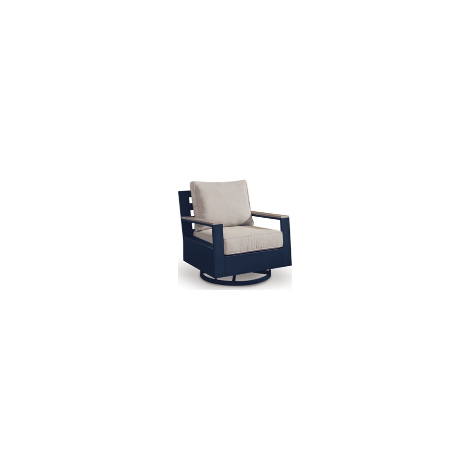 marby shores blue gray swivel chair   