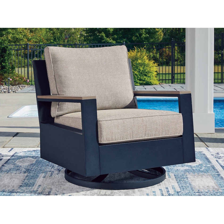 marby shores blue gray swivel chair   