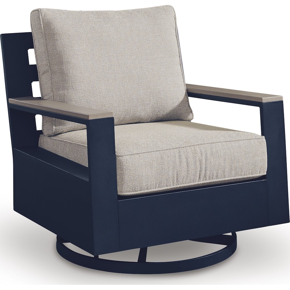marby shores blue gray swivel chair   