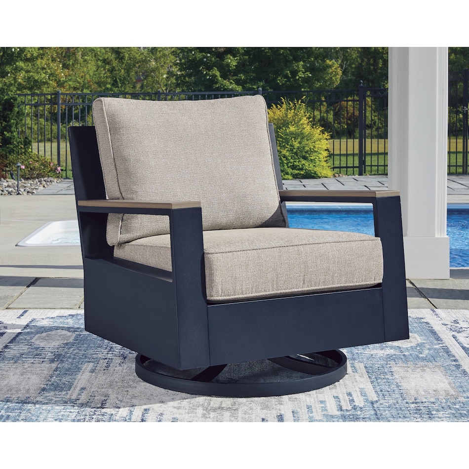 marby shores blue gray swivel chair   