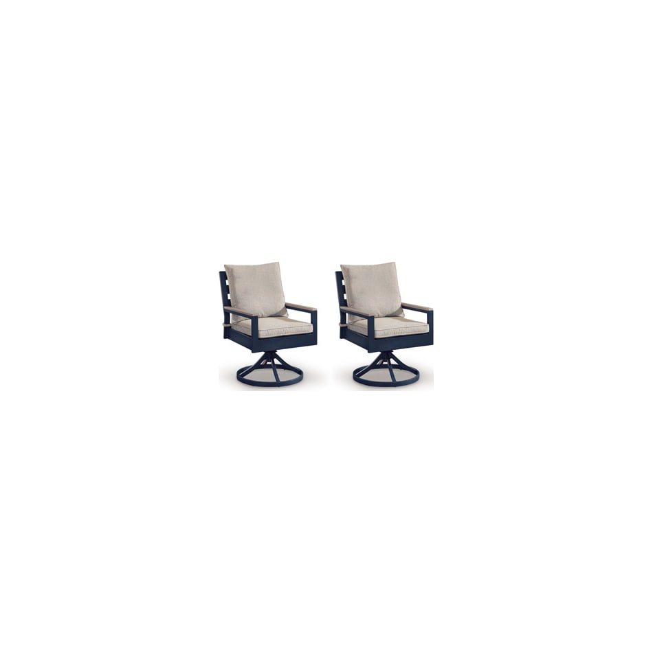 marby shores blue gray swivel chair   