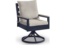 marby shores blue gray swivel chair   