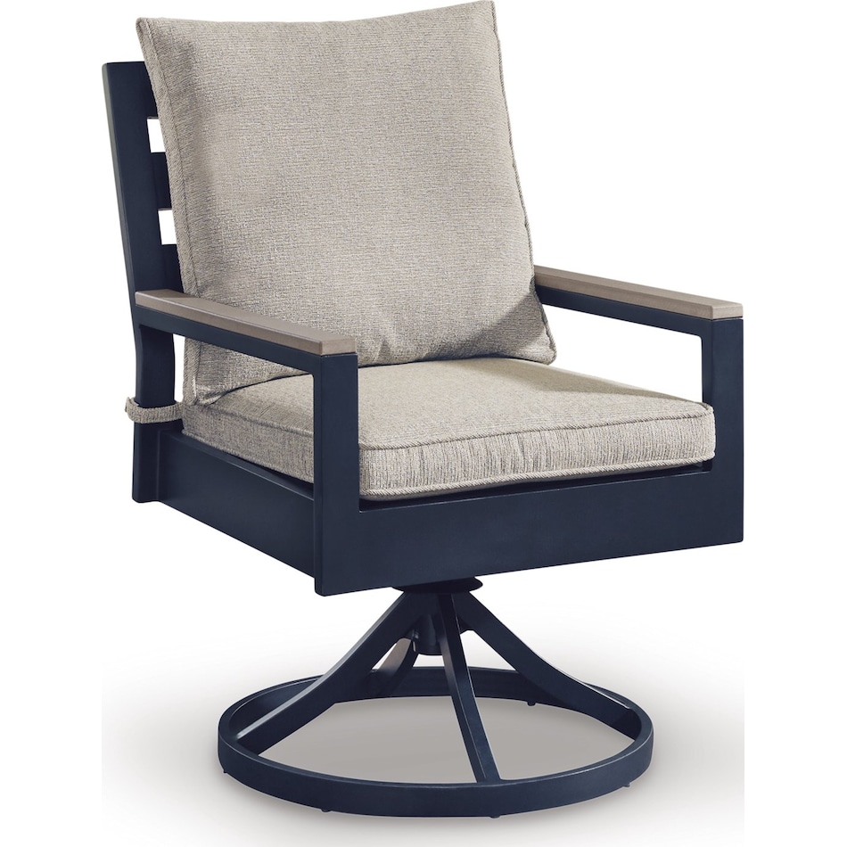 marby shores blue gray swivel chair   