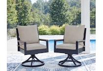 marby shores blue gray swivel chair   