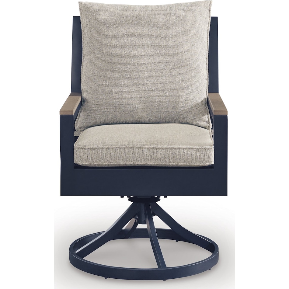 marby shores blue gray swivel chair   