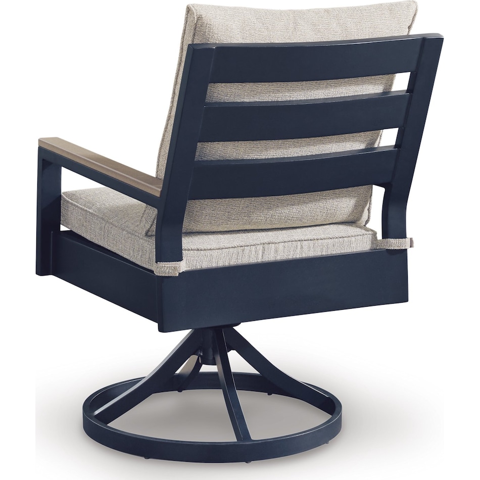 marby shores blue gray swivel chair   
