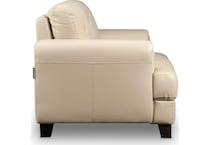 marcellus white leather loveseat   