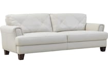 marcellus white leather sofa   