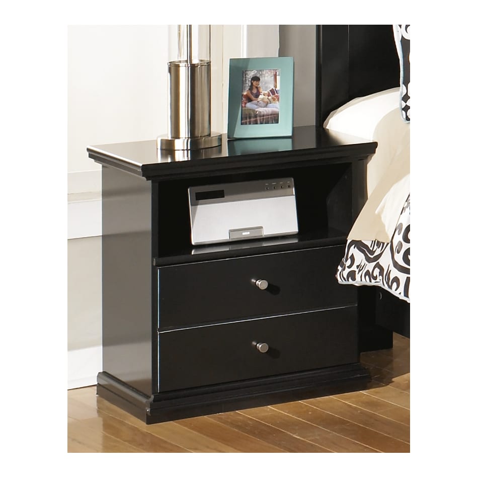 maribel black nightstand   