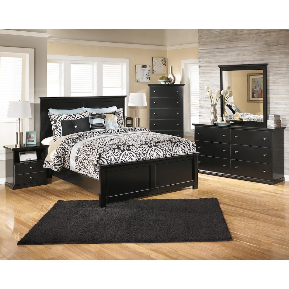 maribel black nightstand   