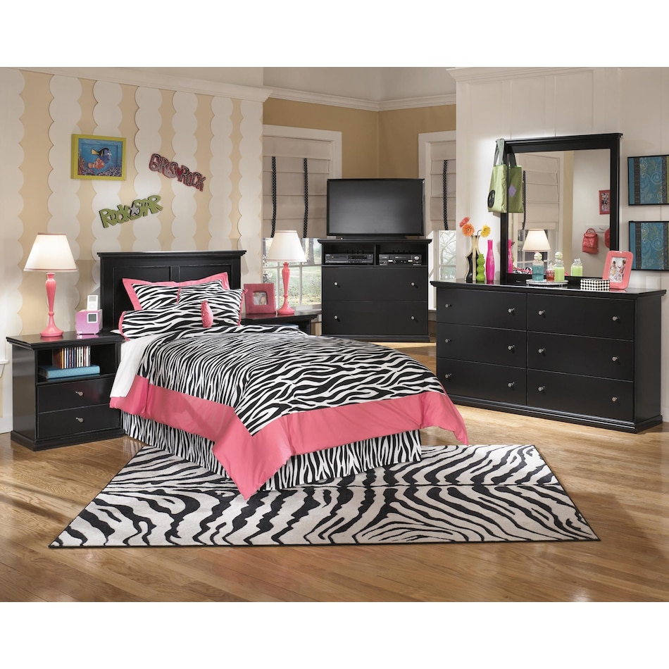 maribel black nightstand   