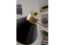 marilee black gold finish floor lamp   