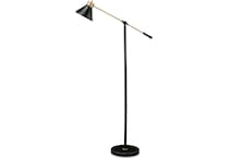 marilee black gold finish floor lamp   
