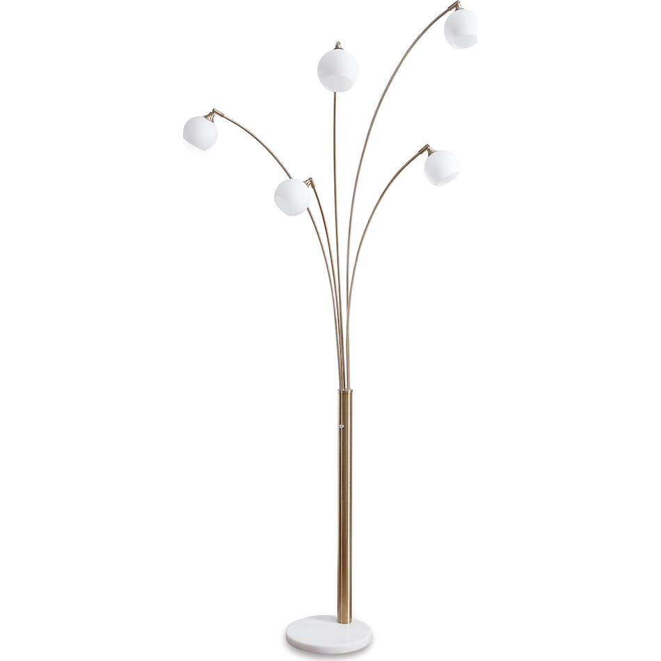 marilee champagne white floor lamp   