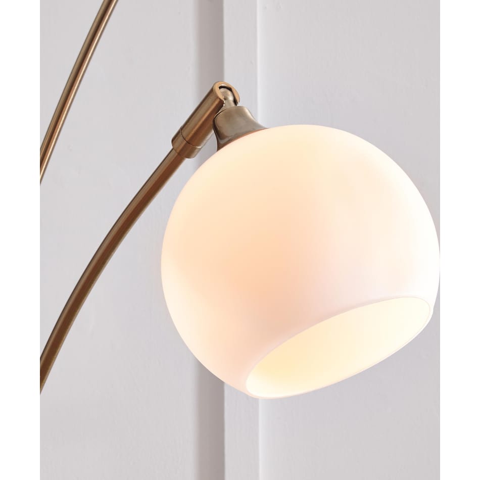 marilee champagne white floor lamp   