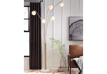 marilee champagne white floor lamp   