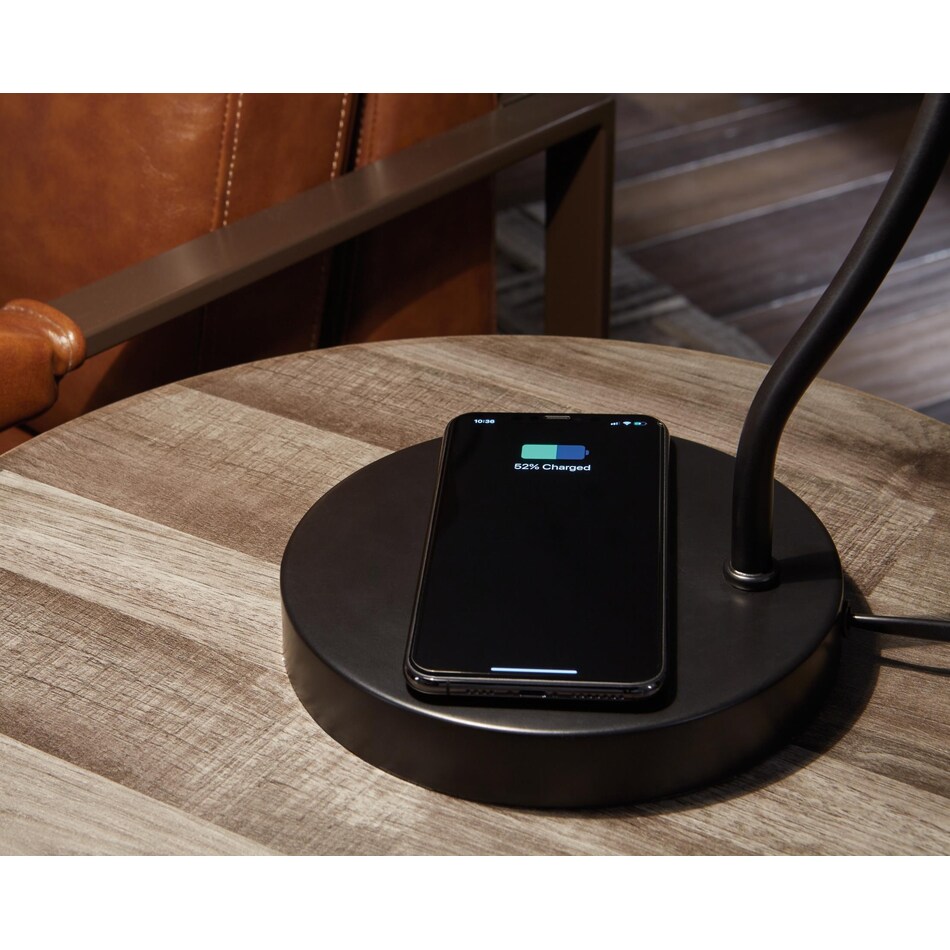 marinel black table lamp   