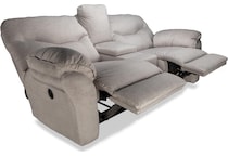 marion grey reclining console loveseat   