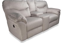 marion grey reclining console loveseat   