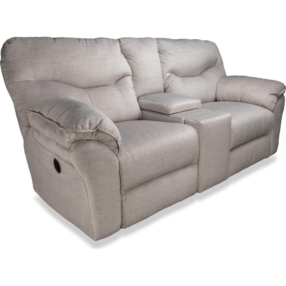 marion grey reclining console loveseat   